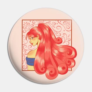 girl with long pink hair without background Pin