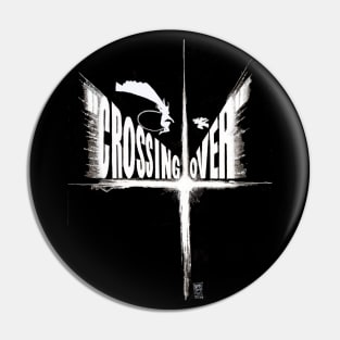 Dave Sim's Crossing Over Logo (White) Pin