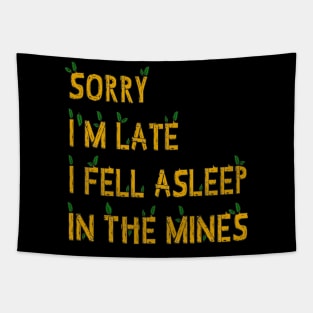 Stardew Valley Asleep in the mines Pelican Town Tapestry