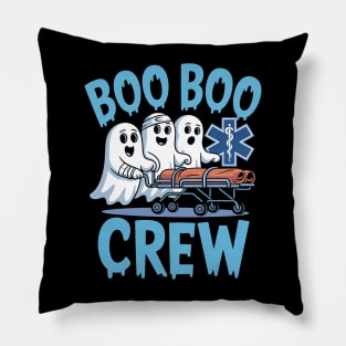 Boo Boo Crew Funny Ghost EMS EMT Paramedic Nurse Halloween Pillow
