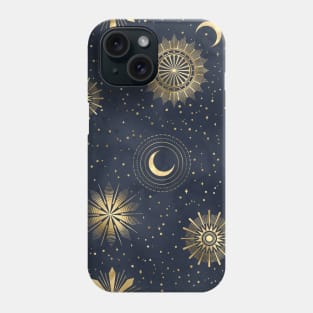 Sun Moon and Stars Blue Sky Phone Case