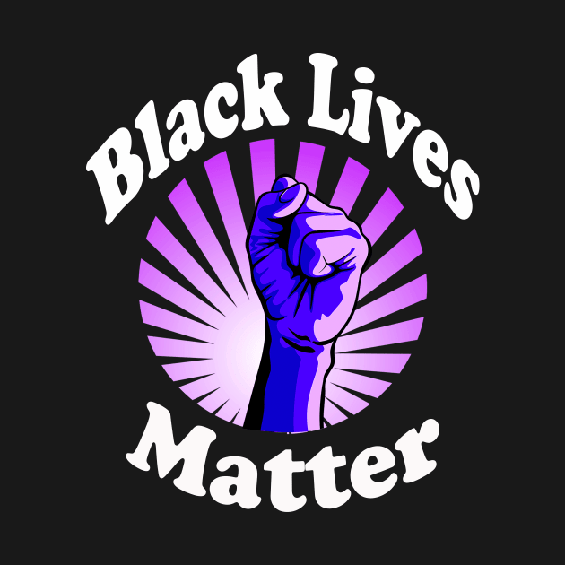 Blue Fist Black Lives Matter BLM by Atteestude