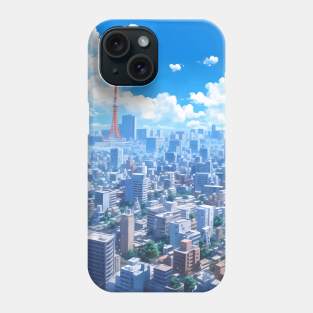 Tokyo City Sykline Landscape – Anime Wallpaper Phone Case