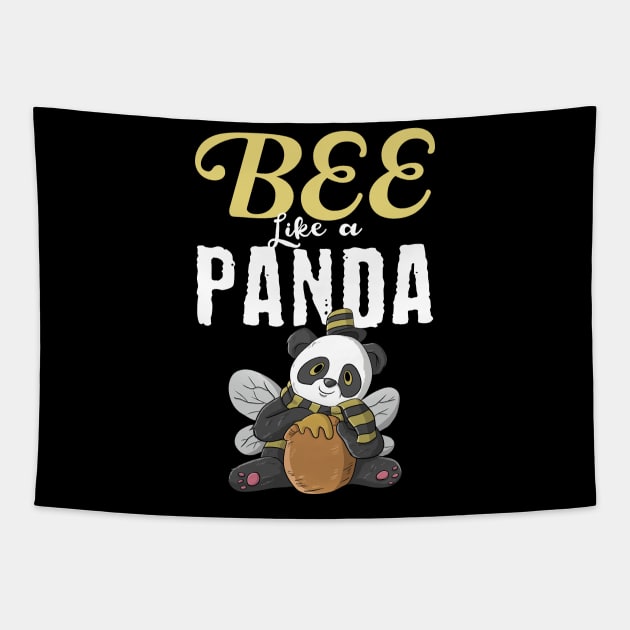 Cute Bee Like Panda Sweet Honey Girls Boys Teens Gift Tapestry by Freid