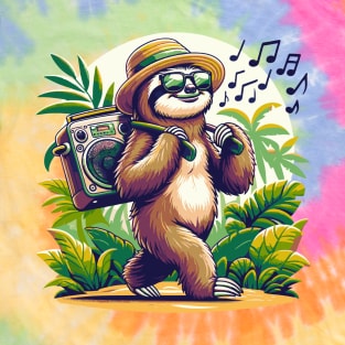 Groovy Sloth Stroll Jungle Beats T-Shirt