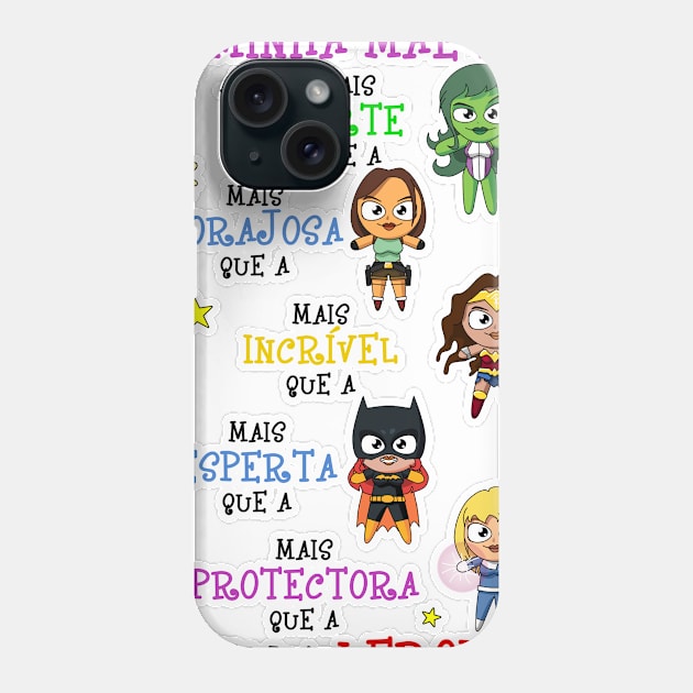 A minha mãe é a minha heroina Phone Case by Family Playground