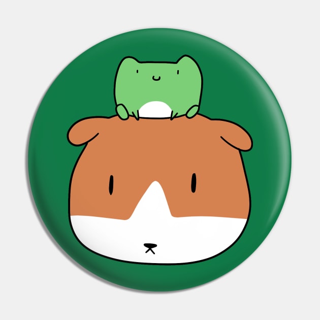 Little Frog and Guinea Pig Face Pin by saradaboru