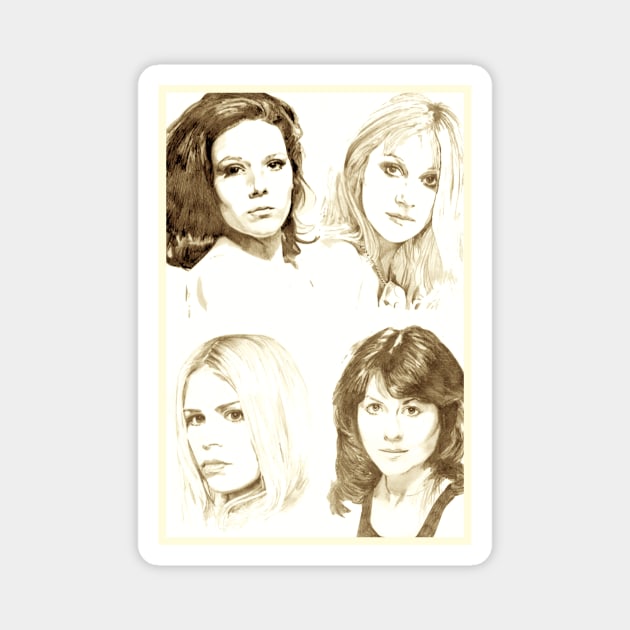 Iconic Faces Magnet by Grant Hudson