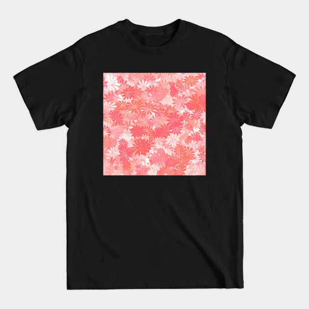 Discover LIVING CORAL IN PRETTY FLORAL DESIGN - Living Coral - T-Shirt