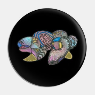 Neurographic Doodled Fantasy Animal Pin