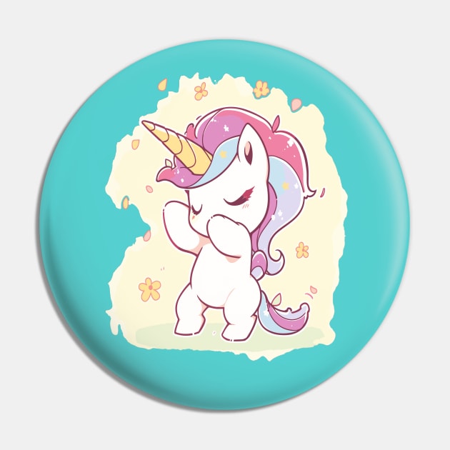 Super Cute Little Dabbing Unicorn Pin by RuftupDesigns