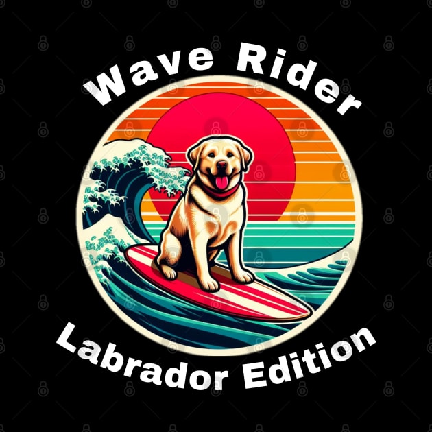 Wave Rider Labrador Edition- Labrador Surfing on the Great Waves off Kanagawa by Trendz by Ami