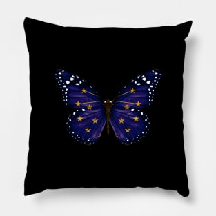 Indiana Flag Butterfly - Gift for Hoosier From Indiana IN Pillow