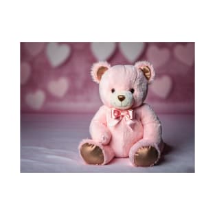 Valentine's Day Cute Teddy Bear with Gold Bow Tie T-Shirt