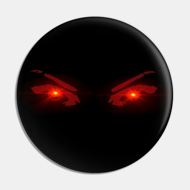 Devil Eyes In The Dark Pin by LAMCREART