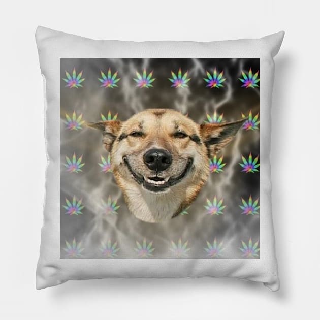 Stoner Dog Pillow by FlashmanBiscuit