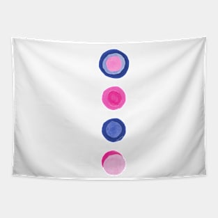 Circles Retro Blue Pink Tapestry