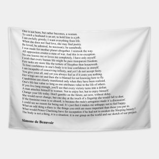 Simone de Beauvoir Quotes Tapestry