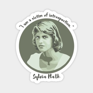 Sylvia Plath Portrait and Quote Magnet