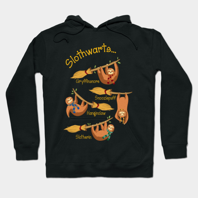 Harry Pawter Cute Sloth Slothwarts Pets Potter Pups Harry Potter Hoodie Teepublic