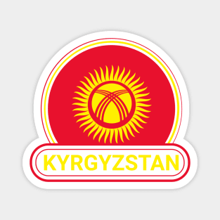 Kyrgyzstan Country Badge - Kyrgyzstan Flag Magnet