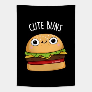 Cute Buns Funny Burger Bun Pun Tapestry