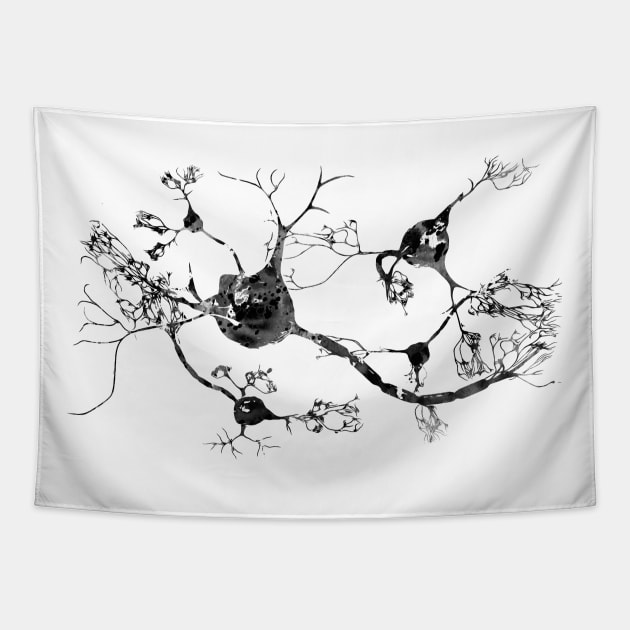 Neurons and nervous system Tapestry by erzebeth