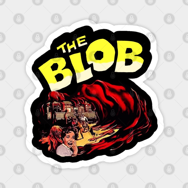 THE BLOB Retro Cult Classic Horror Fan Art Magnet by darklordpug