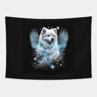 Samoyed With Wings Tapestry