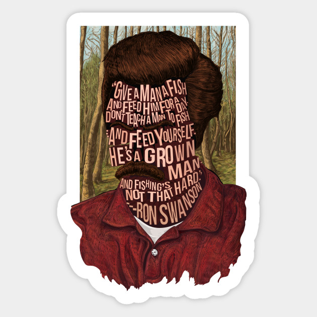 Ron Swanson Ron Swanson Sticker Teepublic