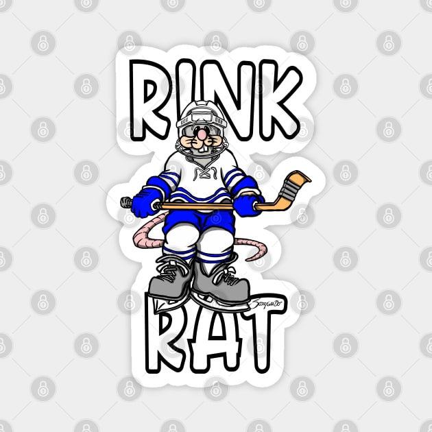 Ice Hockey RINK RAT Magnet by ScottyGaaDo