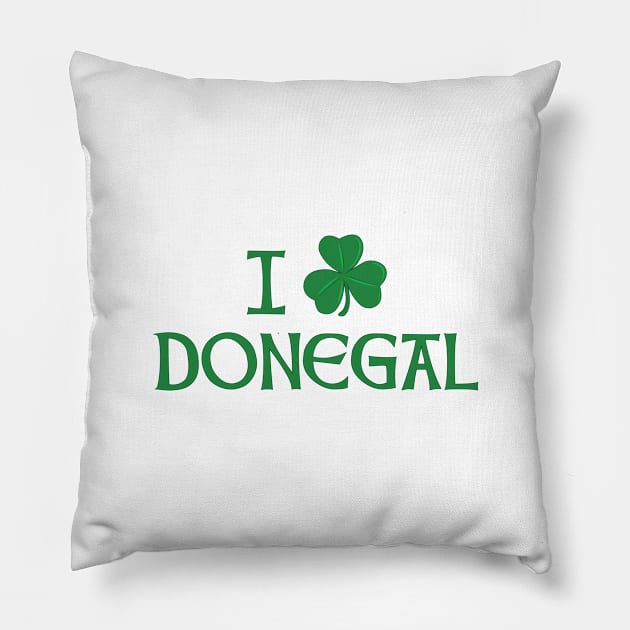 I Love Donegal Pillow by Assertive Shirts