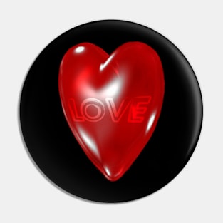 Love Red Heart BFF Pin