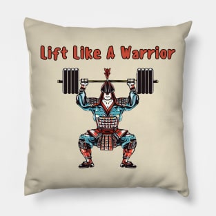 Ronin doing a deadlift Gym motivation bodybuilder Pillow