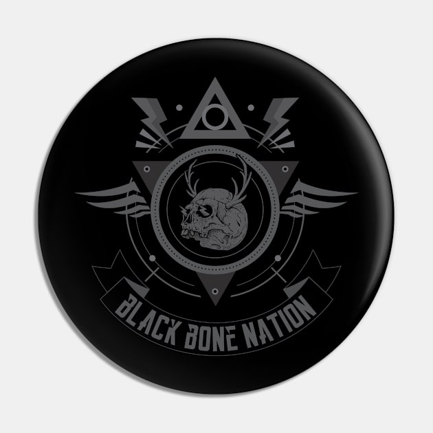 Skully - B&W Pin by Black Bone Nation