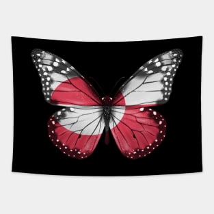 Greenlandic Flag  Butterfly - Gift for Greenlandic From Greenland Tapestry