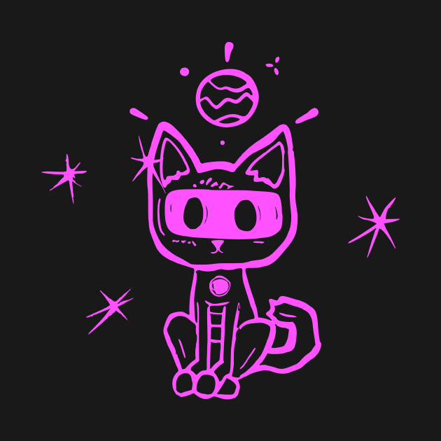 Space Kitty Pink by Tirsatns Stuff