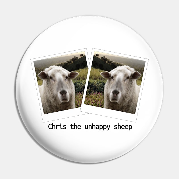 Chris The Unhappy Sheep Pin by Loganferret