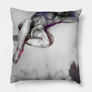 Black And White Nude Girl Pillow