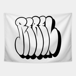 Graffiti Bubble Letters "Rebel" Shirt - white Tapestry