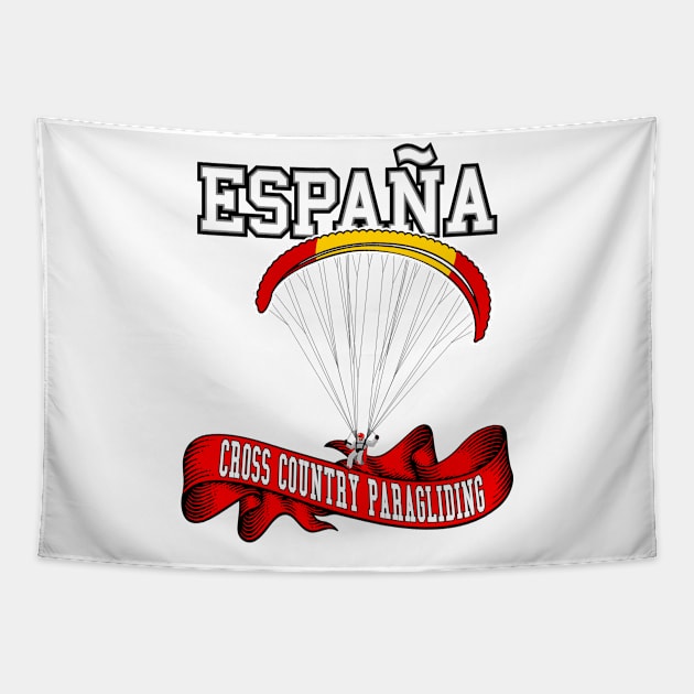 SPAIN PARAGLIDING | 2 SIDED Tapestry by VISUALUV