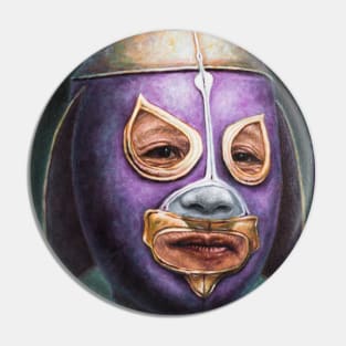 Olivia: Wrestling Mask Portrait Pin