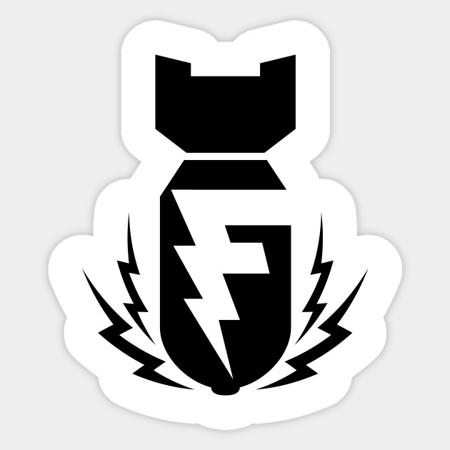 F Bomb Dropping F Bombs Sticker Teepublic