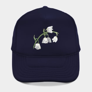 Lily of the valley Flower Watercolor Painting Hat