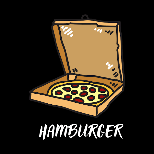 Slightly Wrong  Funny Pizza Hamburger by waltzart