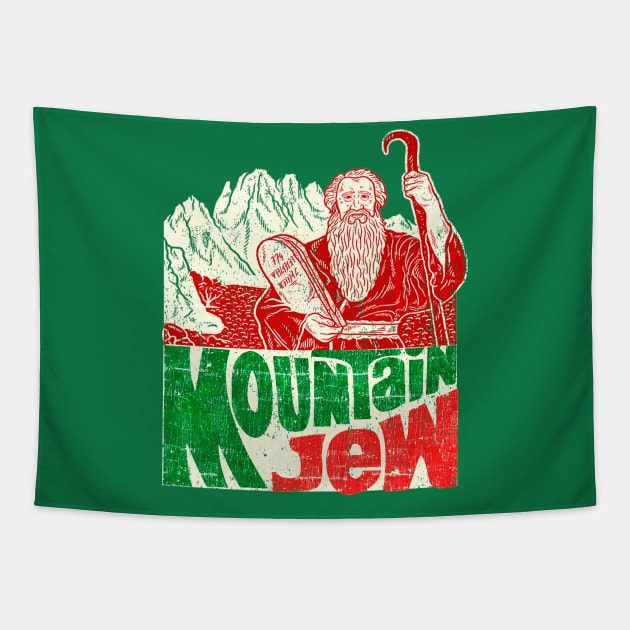 Moses Ten Commandments Pun Mountain Jew Tapestry by HannessyRin