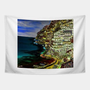 Positano at night. Tapestry