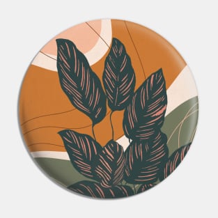 Mid Century Modern Plant Art, Abstract Botanical Illustration Pin