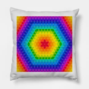 Colorful Triangle Pattern Pillow