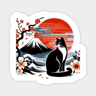 Kawaii Cat Anime Japanese Retro Funny Cat Magnet